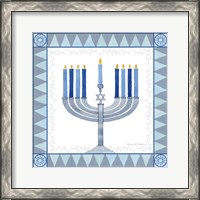 Framed 'Celebrating Hanukkah III' border=
