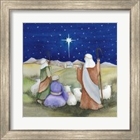 Framed 'Christmas in Bethlehem IV' border=