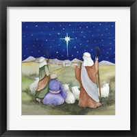 Framed 'Christmas in Bethlehem IV' border=