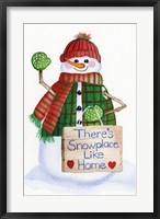 Framed Snowman Saying IV