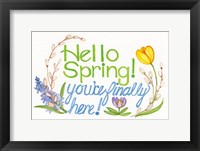 Framed Spring Saying I