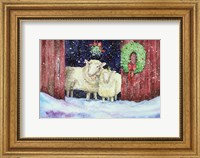 Framed Christmas Sheep