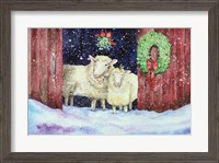 Framed Christmas Sheep