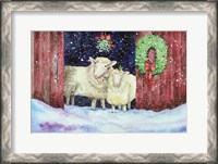 Framed Christmas Sheep