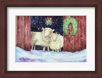 Framed Christmas Sheep