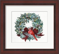 Framed Holiday Wreath I