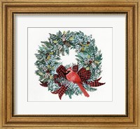 Framed Holiday Wreath I