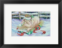 Framed Christmas Pig