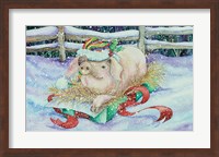 Framed Christmas Pig