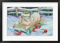 Framed Christmas Pig