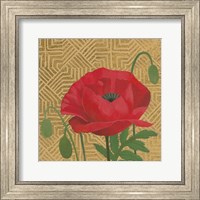 Framed Poppy with Pattern