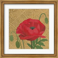 Framed Poppy with Pattern