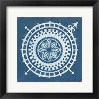 Indigo Gild Compass Rose III Framed Print