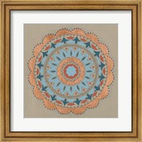 Framed Copper Mandala I