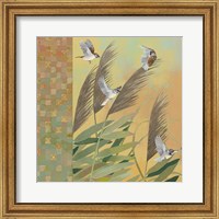 Framed Sparrows and Phragmates August Evening