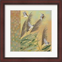 Framed Sparrows and Phragmates August Evening