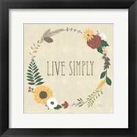 Autumn Garden Live Simply Framed Print