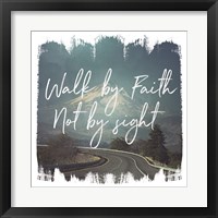 Framed 'Wild Wishes III Walk by Faith' border=