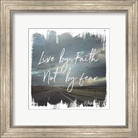 Framed 'Wild Wishes II Live by Faith' border=