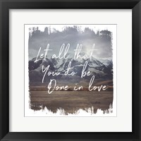 Framed 'Wild Wishes IV Done in Love' border=