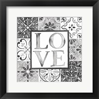 Framed Garden Getaway Patchwork I Love BW