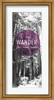 Framed Wander Far and Wide Panel