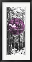 Framed Wander Far and Wide Panel