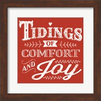 Framed Comfort and Joy Red