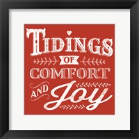 Framed Comfort and Joy Red