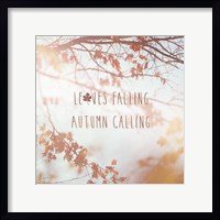 Framed 'Autumn Calling I' border=