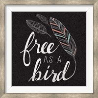 Framed Free as a Bird Black