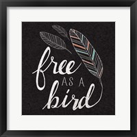 Framed Free as a Bird Black