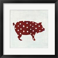 Modern Americana Farm I on White Framed Print