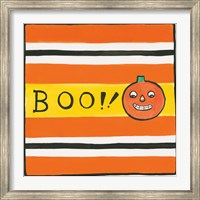 Framed Halloween Boo Pumpkin