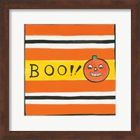 Framed Halloween Boo Pumpkin