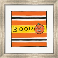 Framed Halloween Boo Pumpkin