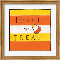 Framed Halloween Trick or Treat Candy Corn