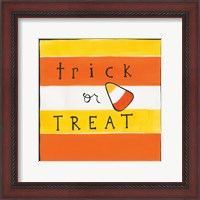 Framed 'Halloween Trick or Treat Candy Corn' border=