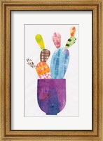Framed Collage Cactus III