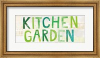 Framed Kitchen Garden Cream Sign I