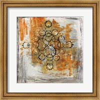 Framed Saffron Mandala II