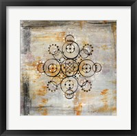 Saffron Mandala I Framed Print