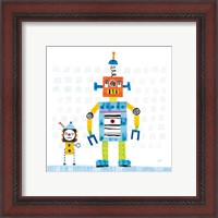 Framed 'Robot Party II on Square Toys' border=