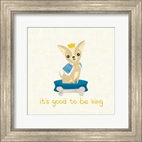 Framed Good Dogs Chihuahua on Linen