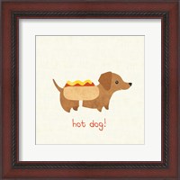 Framed Good Dogs Dachshund on Linen