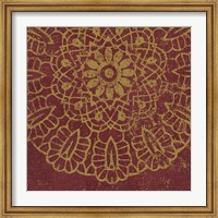 Framed Contemporary Lace III Spice