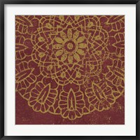 Framed Contemporary Lace III Spice