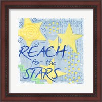 Framed 'Reach for the Stars' border=