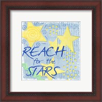 Framed 'Reach for the Stars' border=