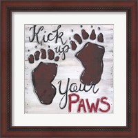 Framed 'Kick Up Your Paws' border=